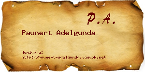Paunert Adelgunda névjegykártya
